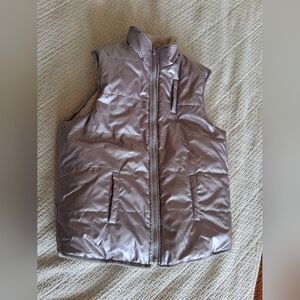 Stylish Metallic Puffer Vest